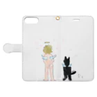 ruphooの猫と天使 Book-Style Smartphone Case:Opened (outside)