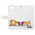 DSRN shopの仲良しの三匹犬 Book-Style Smartphone Case:Opened (outside)