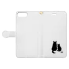 ねこ・ねこの猫影 Book-Style Smartphone Case:Opened (outside)