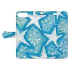 hal+ Harumi Niwanoのbaby blue star Book-Style Smartphone Case:Opened (outside)