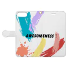 Awesomeness kor shopのカラフルペイント Book-Style Smartphone Case:Opened (outside)