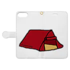 Campcamp.のCampcampのテント　赤 Book-Style Smartphone Case:Opened (outside)