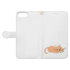timatimaのぴぇん猫 Book-Style Smartphone Case:Opened (outside)