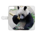 gackeyのもしもし PANDA Book-Style Smartphone Case:Opened (outside)