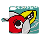 かえでさぼうのⓚⓐⓔⓓⓔⓢⓐⓑⓞⓤのクローラー Book-Style Smartphone Case:Opened (outside)