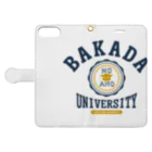 グラフィンのバカダ大学 BAKADA UNIVERSITY 手帳型スマホケースを開いた場合(外側)