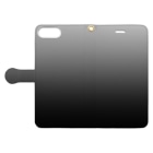 ぽぬぞぬのグラデーション  Expressionless Space Book-Style Smartphone Case:Opened (outside)