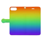 ぽぬぞぬのグラデーション　レインボー　LGBT Book-Style Smartphone Case:Opened (outside)