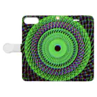 【雨の日曜日】のGREEN EYE Book-Style Smartphone Case:Opened (outside)