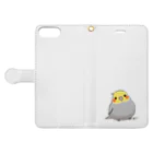 *KAKAPO*の*KAKAPO*のふんわりオカメインコちゃん(のまる) Book-Style Smartphone Case:Opened (outside)