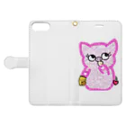 ぶたさんHOUSEの乙女な豚ちゃん Book-Style Smartphone Case:Opened (outside)