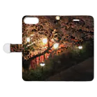 Boppy Bopの桜神社 Book-Style Smartphone Case:Opened (outside)