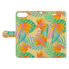 Tiny's picturesのTropical garden yellow Book-Style Smartphone Case:Opened (outside)