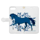 SWのBLUE HORSE Book-Style Smartphone Case:Opened (outside)