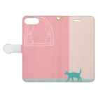 ねこや Ryoko -猫屋 りょうこ-のねこ　異国の趣き Book-Style Smartphone Case:Opened (outside)