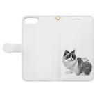 ねこなでのねこなでシリーズ Book-Style Smartphone Case:Opened (outside)