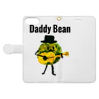 raykosukeのDaddy Bean 手帳型スマホケースを開いた場合(外側)