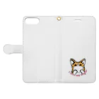 犬グッズの店しえるぶるーのアイラブマスク　コーギー Book-Style Smartphone Case:Opened (outside)