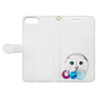 なるときんときんSHOPのcat stare at toys Book-Style Smartphone Case:Opened (outside)