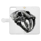 segasworksのSmilodon(skull) 手帳型スマホケースを開いた場合(外側)