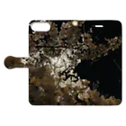 P.O.Humanの夜桜 Book-Style Smartphone Case:Opened (outside)