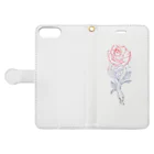 スネークのお家の蛇と薔薇 Book-Style Smartphone Case:Opened (outside)