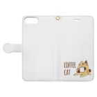 Studio HonWaccaのCOFFEE CAT 手帳型スマホケースを開いた場合(外側)