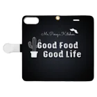 Mr.Perez’s RoomのGood Food, Good Life! 手帳型スマホケースを開いた場合(外側)