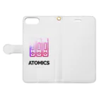 atomicsのエス君のatomics original 手帳型スマホケースを開いた場合(外側)