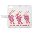 SKULL-2のKeepOnRunning 手帳型スマホケースを開いた場合(外側)