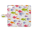 magokoroの金魚 Book-Style Smartphone Case:Opened (outside)