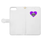 PurpleCat♡のPotiara♥パープルハート Book-Style Smartphone Case:Opened (outside)