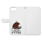 思う屋の栗ご飯 Book-Style Smartphone Case:Opened (outside)