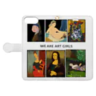 muchimuchi-coのWE ARE ART GIRLS Book-Style Smartphone Case:Opened (outside)