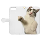 neko"toの猫パンチ Book-Style Smartphone Case:Opened (outside)