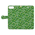 PIRIRITOのClover And Butterfly_green ver. Book-Style Smartphone Case:Opened (outside)