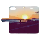 わらしゃんどのSUNSET Book-Style Smartphone Case:Opened (outside)