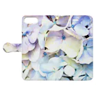 【雨の日曜日】のhydrangea Book-Style Smartphone Case:Opened (outside)