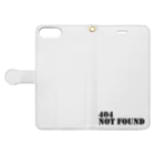 山猫雑貨の404 not found Book-Style Smartphone Case:Opened (outside)