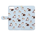 ずっこ（zucco.)のシェルティのおやこ Book-Style Smartphone Case:Opened (outside)