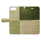 inupadのTatami ichimatsu Book-Style Smartphone Case:Opened (outside)