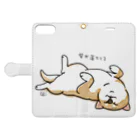 chizuruの柴犬落ちてる（茶柴） Book-Style Smartphone Case:Opened (outside)