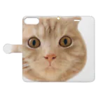 ～癒しの猫暮らし～の甘えんぼ猫ポテト Book-Style Smartphone Case:Opened (outside)