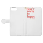 lily and smile ☺︎のdon't worry be happy♡ Book-Style Smartphone Case:Opened (outside)