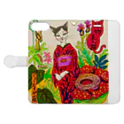 JAMES ITOのラフレシア美人猫 Book-Style Smartphone Case:Opened (outside)