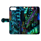 aero_acidのcyberpunk  tokyo Book-Style Smartphone Case:Opened (outside)