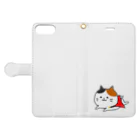 もちぱっちのスーパー猫さん Book-Style Smartphone Case:Opened (outside)