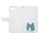 ぽんず保護猫40にゃんのくれよん猫 1 Book-Style Smartphone Case:Opened (outside)