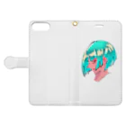 slothのかわいいかっこいい女の子　sloth  Book-Style Smartphone Case:Opened (outside)