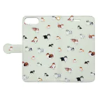 ずっこ（zucco.)のシェットランドシープドッグ大集合 Book-Style Smartphone Case:Opened (outside)